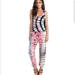 Indah Rhodes tank top jumpsuit in tie dye